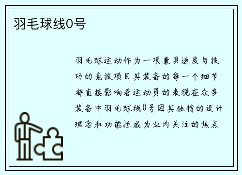 羽毛球线0号
